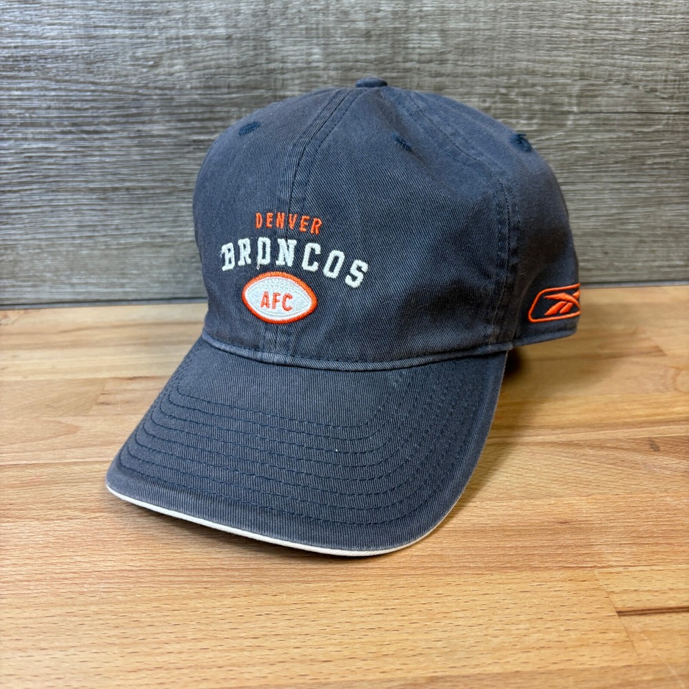 Denver Broncos Hat Strap Back Blue Gray Reebok NFL Football‎ AFC